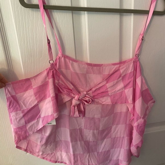 Grayson Threads Pink Checkered Satin Camisole - Picture 2 of 8